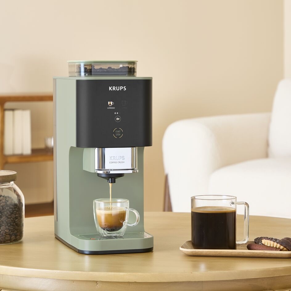 Automatický kávovar Krups Coffee Crush SA401LE0 zelený Kávovar Krups SA401LE0 Coffee Crush