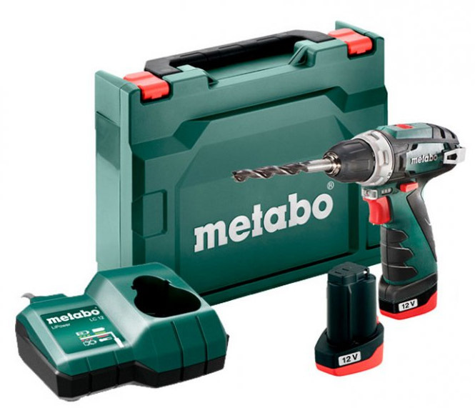 Vŕtací skrutkovač Metabo 60098450 PowerMaxx BS Basic (s batériou) Metabo PowerMaxx BS Basic 2x2,0Ah