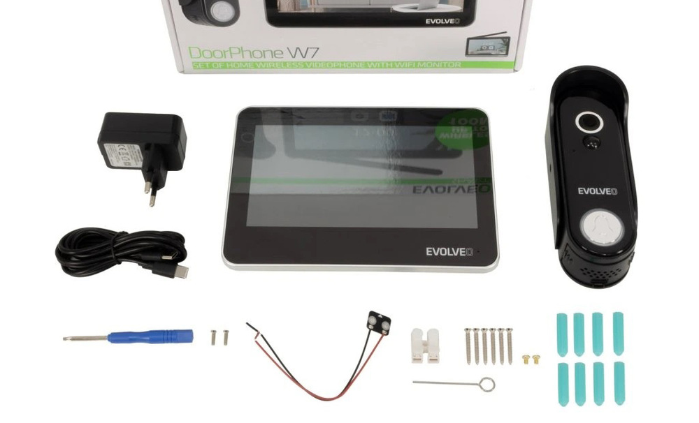 Dverný videotelefón Evolveo DoorPhone W7 čierny