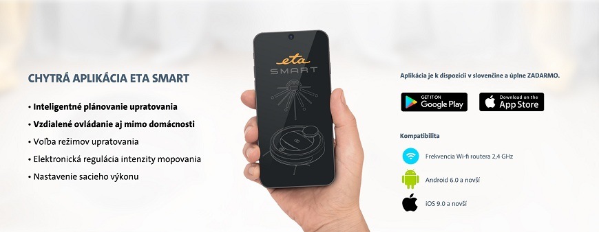 Robotický vysávač ETA Galaxo, ovládanie hlasom