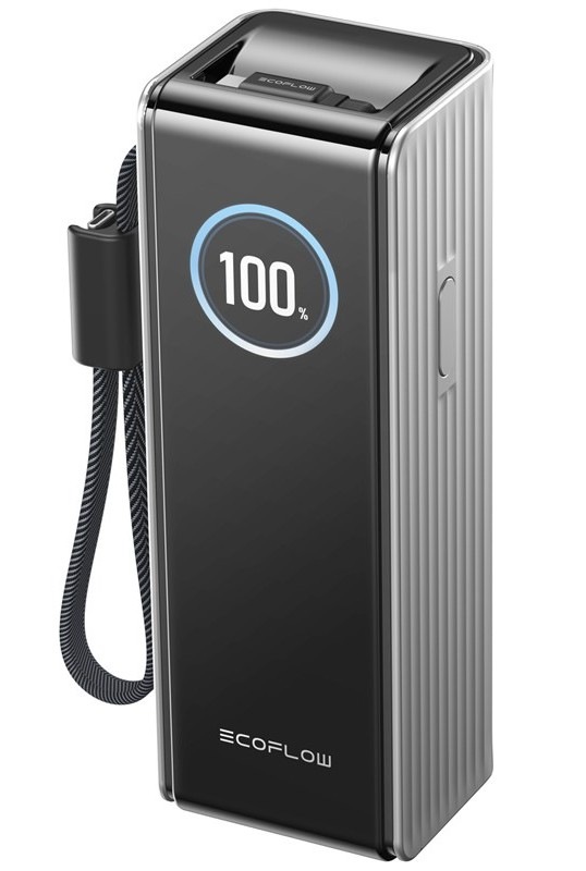 Powerbank EcoFlow RAPID 25000mAh, 170W, 2x100W USB-C kabel strieborný