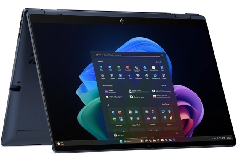 Notebook HP EliteBook X Flip G2i 14 modrý Notebook HP EliteBook X Flip G2i v polohe stanu