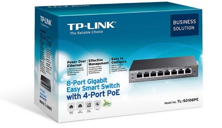 Switch TP-Link TL-SG108PE čierny Switch TP-Link TL-SG108PE čierny