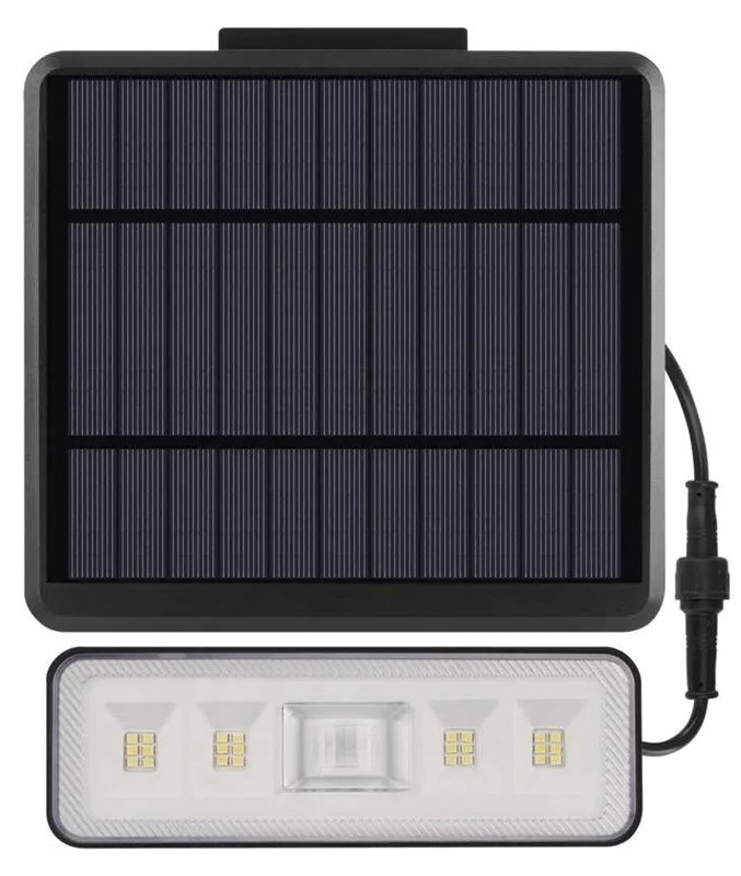 Reflektor EMOS SUNNO, 1300lm, PIR, solárna, neutrálna biela čierny