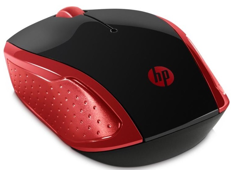 Myš HP 200 čierna/červená