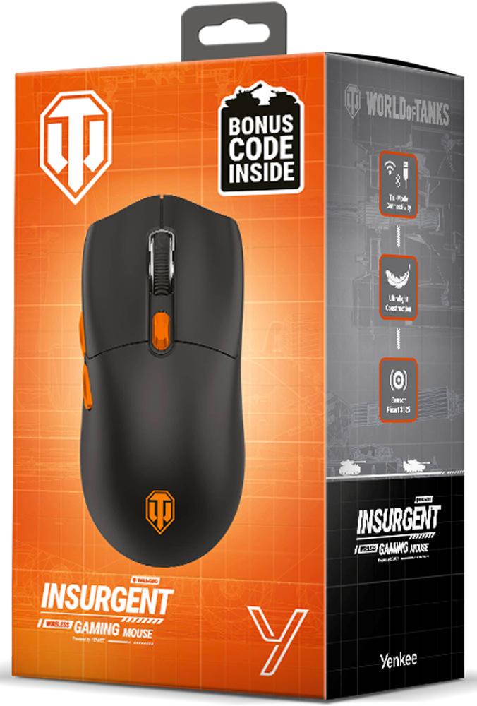 Myš YENKEE YMS WT300 Insurgent - World of Tanks čierna YENKEE WT300 Insurgent