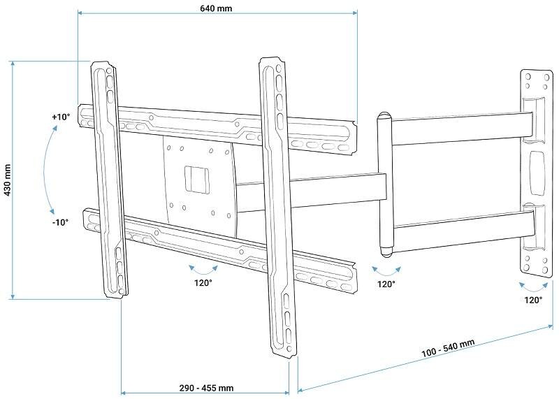 EKON ECTVFMOR75INCH50KG,POL.DRŽÁK,600X40