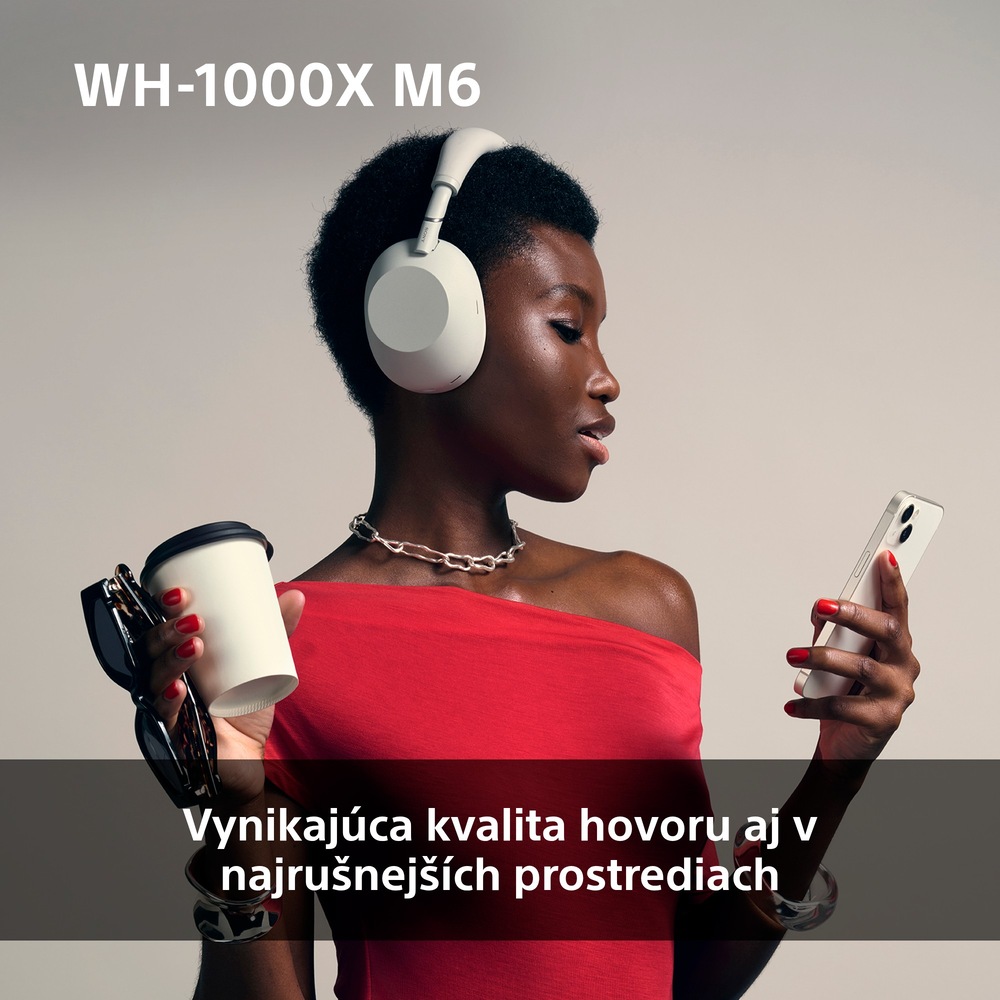 Sony WH-1000XM6, strieborná