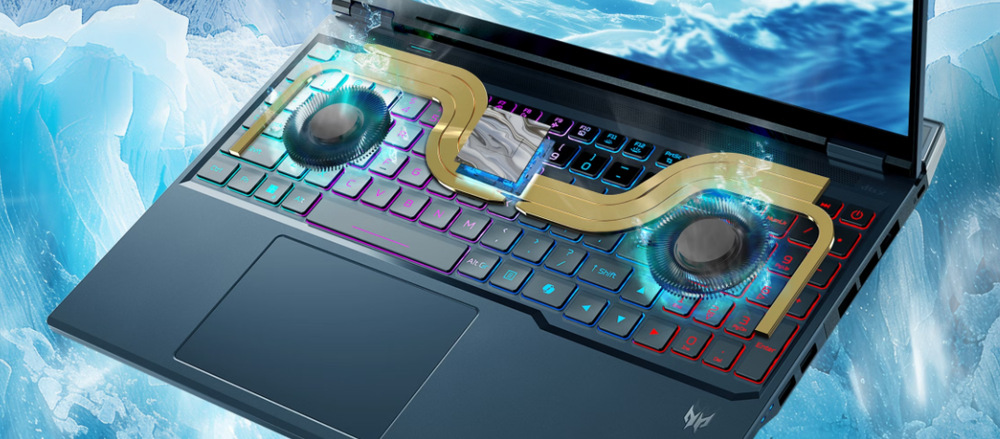 U Acer Predator Helios Neo 16 AI je na vysokej úrovni aj chladenie