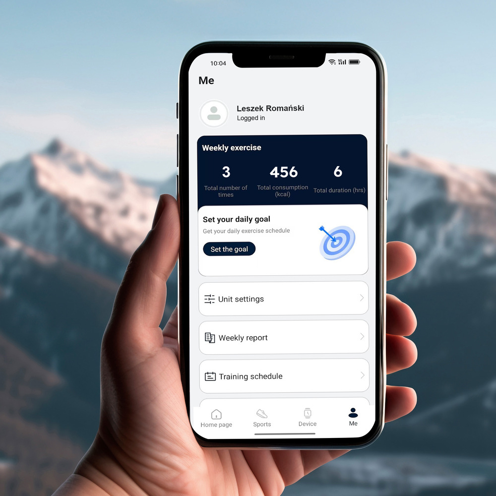 Chytré hodinky Garett Compass GPS – mobilná aplikácia zobrazená na telefóne pre správu hodiniek