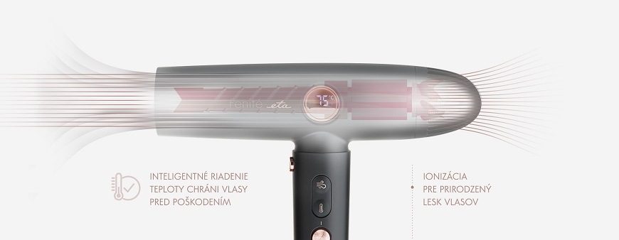 Fén ETA Fenité Exclusive 9319 90000, nastavenie, LED displej