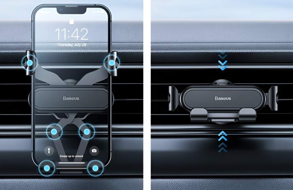 Držiak na mobil Baseus Gravity Air Vent čierny Držiak na mobil Baseus Gravity Air Vent čierny