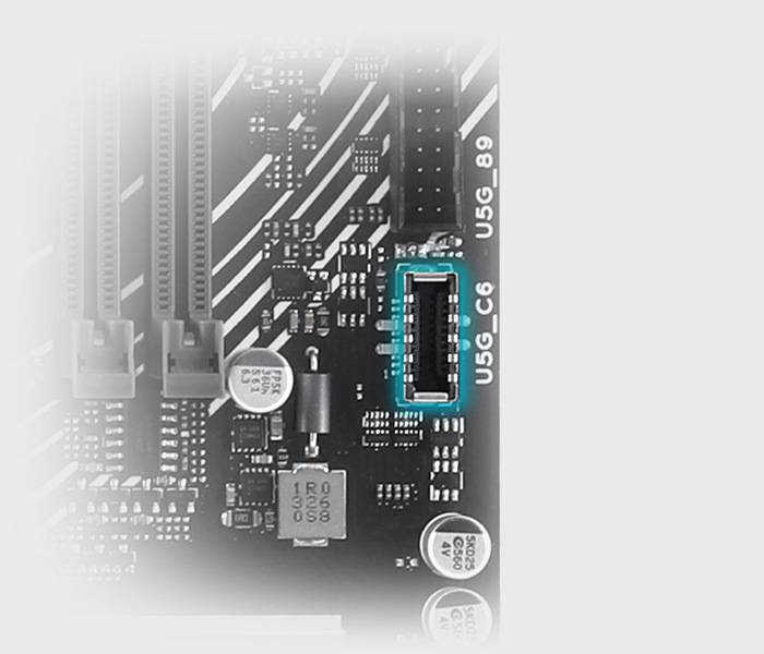 Asus PRIME B650M-K podporuje moderné pripojenie, vrátane USB-C