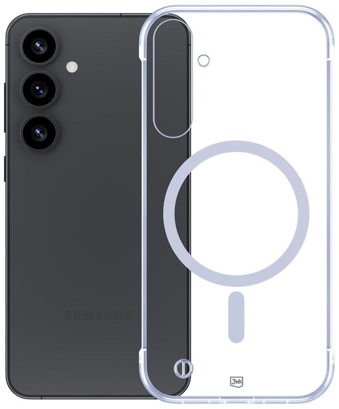 Kryt na mobil 3mk Just20g MagCase na Samsung Galaxy S25 - priehľadný