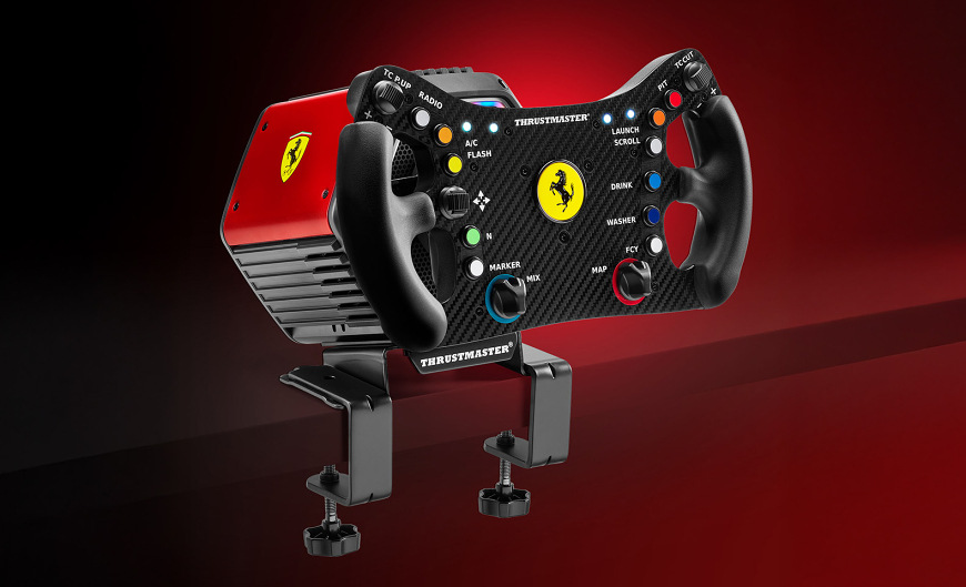 Volant Thrustmaster T818 Ferrari 488 GT3 Simulator čierny Uchytenie základne k stolu pomocou montážnych svoriek