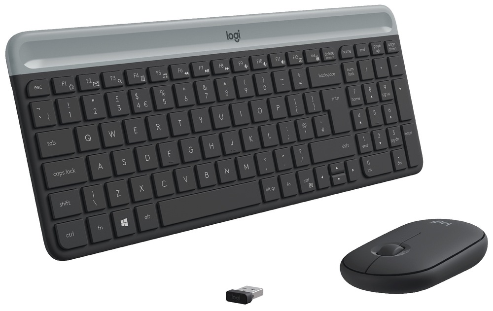 Klávesnica s myšou Logitech Wireless Combo MK470 Slim, CZ/SK sivá Klávesnica s myšou Logitech Wireless Combo MK470 Slim, CZ/SK sivá