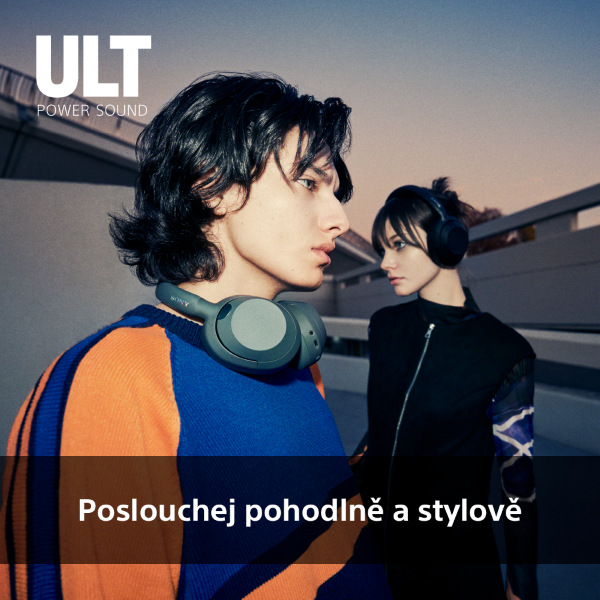 Slúchadlá Sony ULT WEAR - Prodloužená záruka zdarma po registraci sivá/zelená Slúchadlá Sony ULT WEAR - šedá/zelená
