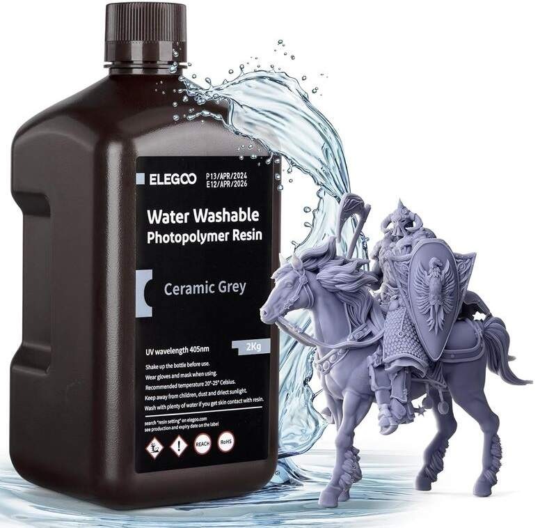 UV resin Elegoo Water-washable 2kg sivá UV resin Elegoo Water-washable 2kg sivá