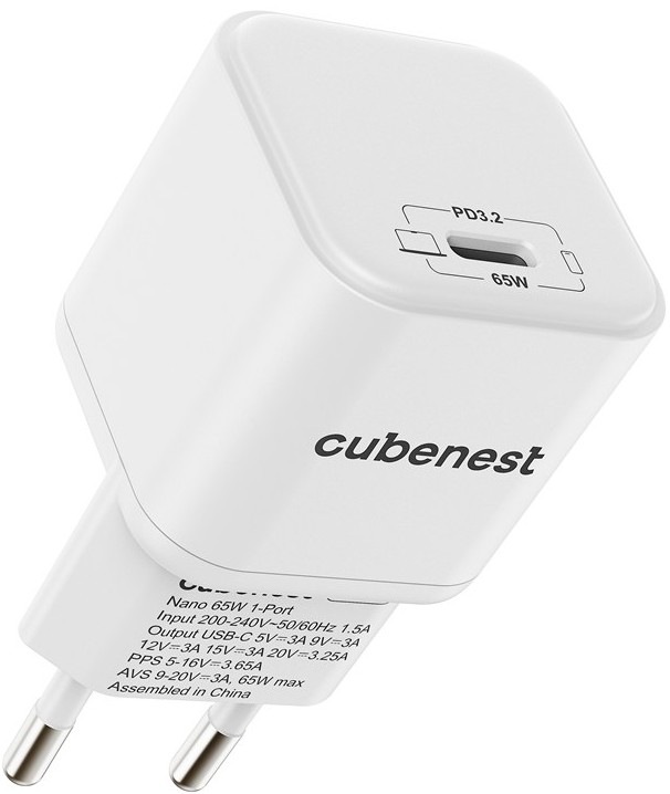 Nabíjačka do siete Cubenest PD Nano Adapter N1D65 s celkovým výkonom 65 W
