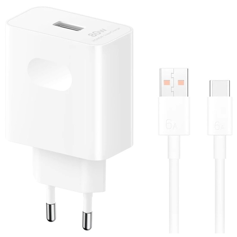 Nabíjačka do siete HONOR s výkonom max. 80 W, biela farba