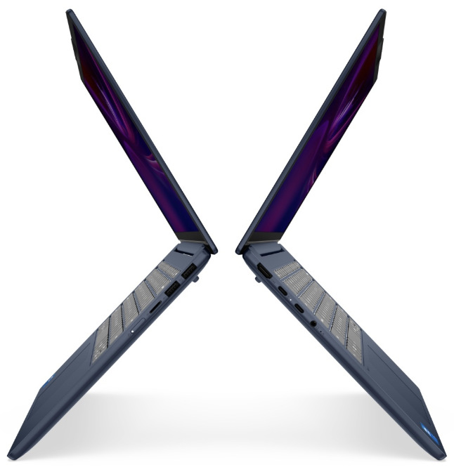 Bočné profily notebooku Lenovo IdeaPad Slim 5 zobrazujúce konektory na oboch stranách
