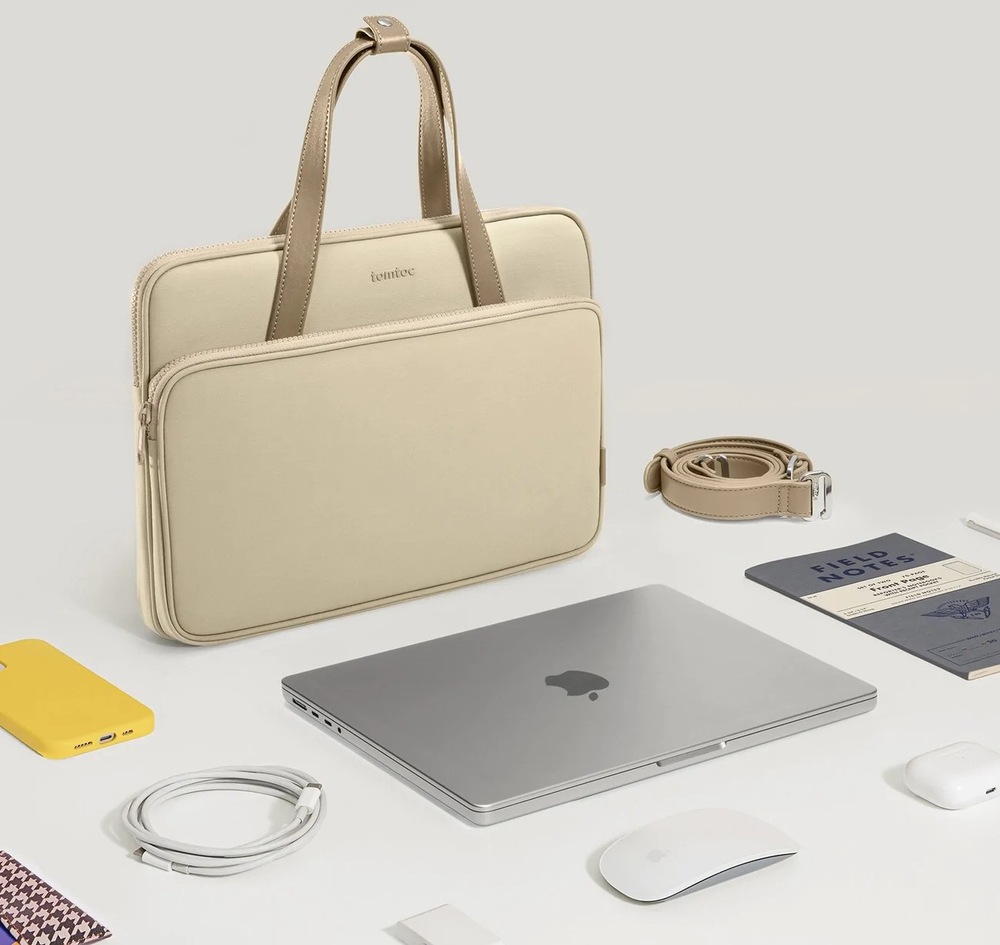 Brašna na notebook tomtoc Shoulder Bag na 14" a 13" MacBook Pro / Air khaki Taška na notebook tomtoc Shoulder Bag - 14" a 13" MacBook Pro/Air - khaki