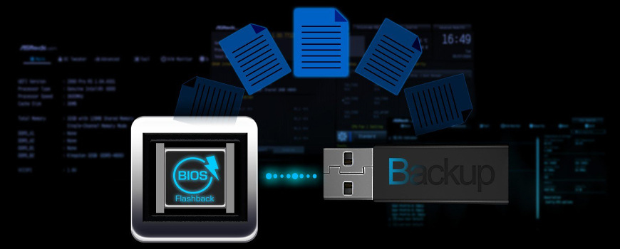 Základná doska ASRock B860 Pro-A WiFi Funkcia BIOS Flashback na ASRock B860 Steel Legend WiFi umožňujúci bezpečný update z USB