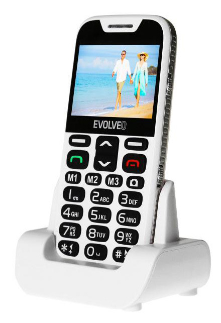Mobilný telefón Evolveo EasyPhone XD - seniorský biely