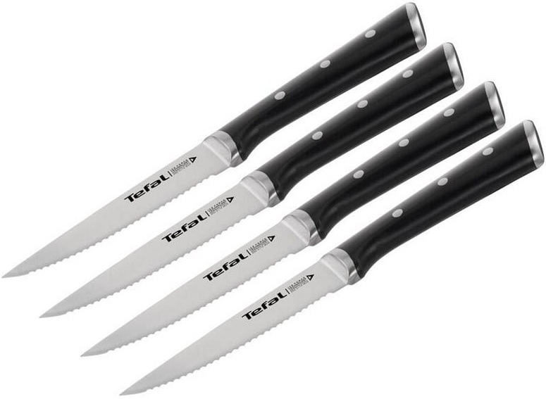 Sada kuchynských nožov Tefal Ice Force K232S414, na steak, 4 ks