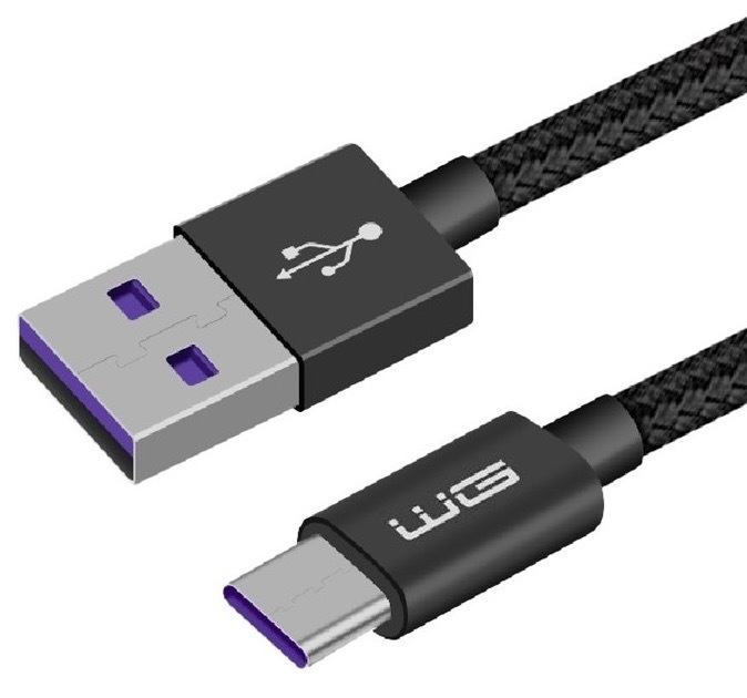 Kábel WG Super Charge USB/USB-C, 1m čierny