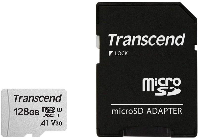 Pamäťová karta Transcend 300S microSDXC 128GB UHS-I U3 V30 A1 (100R/45W) + adapter