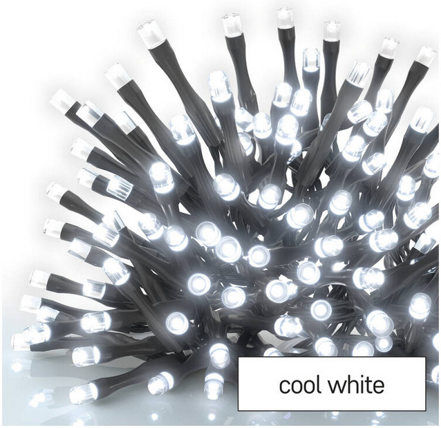 EMOS 100 LED Základná sada Standard - cencúle, 2,5 m, vonkajšie, studená biela, časovač (D1CC03)