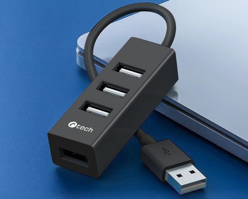 USB Hub C-Tech 4x USB 2.0 čierny USB Hub C-Tech 4x USB 2.0 - čierny