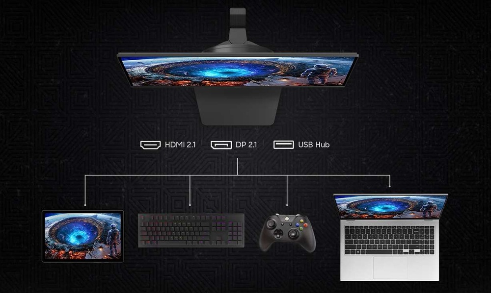 Herný monitor Samsung Odyssey G8 (G80HF) čierny Samsung Odyssey G8 (G80HF) ponúka napríklad DisplayPort 2.1 aj HDMI 2.1″ width=
