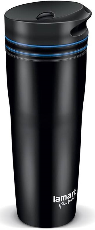 Termohrnček Lamart MANQ 360 ml LT4050 čierny/modrý