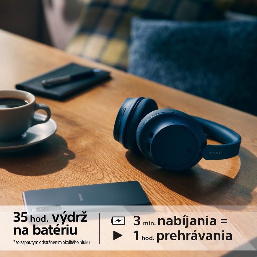Slúchadlá Sony WH-CH720N modrá Slúchadlá Sony WH-CH720N, modrá, výdrž batérie až 35 hodín