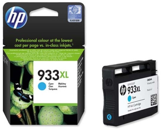 Cartridge HP 933XL, 825 strán azúrová farba Atramentová náplň HP 933XL, 825 strán - azúrová