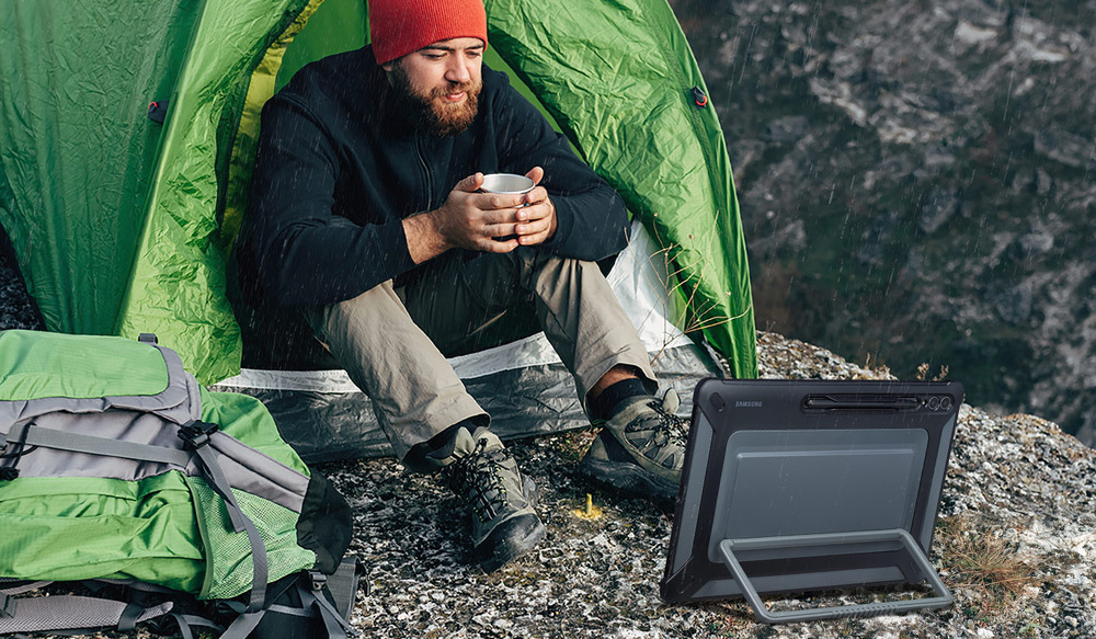 Kryt Samsung Galaxy Tab S9 Standing Outdoor Cover čierny Samsung Galaxy Tab S9 Standing Outdoor Cover