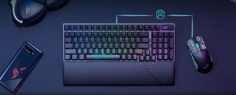 Klávesnica Asus STRIX SCOPE II 96 (ROG NX Snow / PBT) - US biela Asus ROG Strix Scope II 96