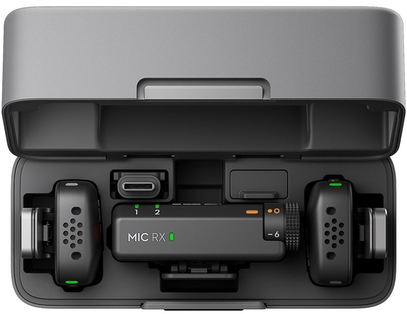 Mikrofón DJI Mic Mini (2 TX + 1 RX + Charging Case) čierna
