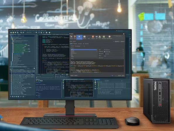 Stolný počítač Lenovo ThinkStation P3 Ultra SFF Gen 2 čierny Lenovo ThinkStation P3 Ultra SFF Gen 2 šetrí priestor vďaka iba 3,9 šasi