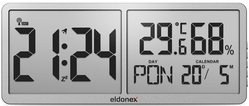 Nástenné hodiny Eldonex TimeCheck ECL-1110 s vyklápacím stojanom