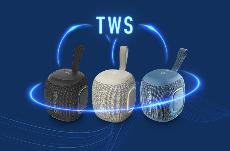 Reproduktory Concept SoundJoy BR5010, BR5011 a BR5012 s funkciou bezdrôtového párovania TWS
