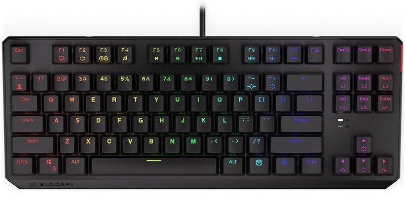 Klávesnica ENDORFY Thock TKL Kailh Brown, RGB, CZ/SK layout čierna