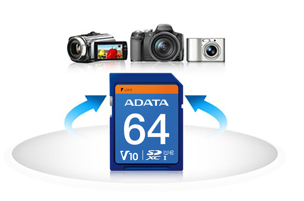 Pamäťová karta ADATA Premier SDHC 32GB UHS-I Class 10 modrá ADATA Premier SDHC 32GB UHS-I Class 10 je pripravená natáčať videá vo vysokom rozlíšení