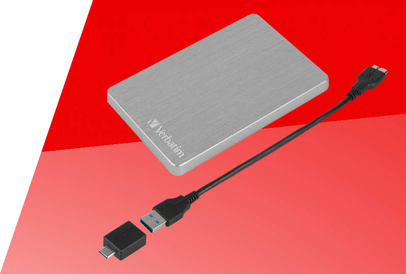 Externý pevný disk Verbatim Store 'n' Go ALU Slim 2TB USB 3.2 strieborný