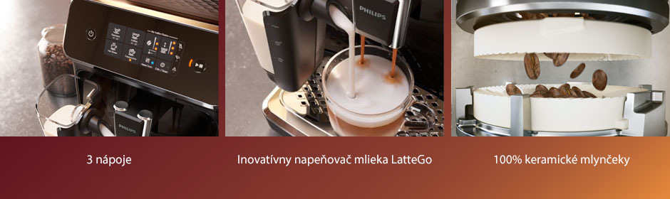 Espresso Philips Series 2200 LatteGo EP2230/10 čierne
