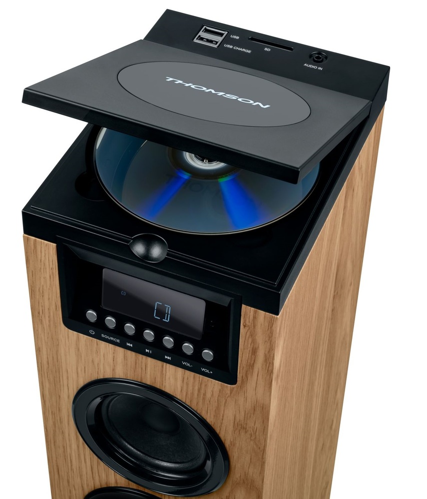 Reproduktor Thomson DS122CD čierny/hnedý Reproduktor Thomson DS122CD čierny/hnedý