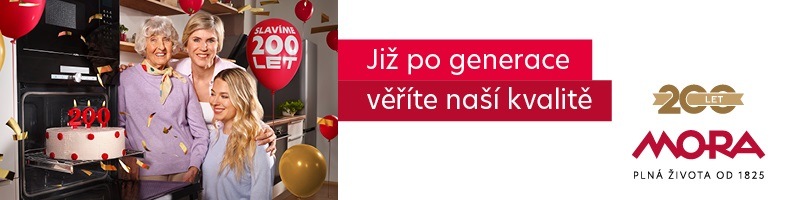 Elektrický sporák Mora E 2240 AW biely Banner 200 rokov s vami