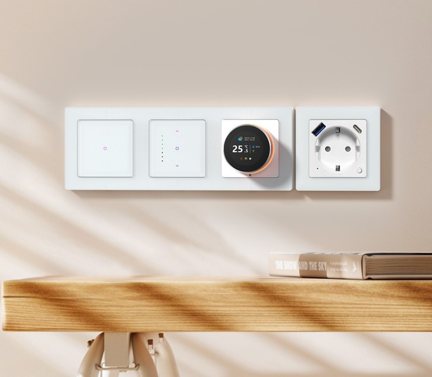 1tlačidlový vypínač IMMAX NEO SMART Nexa inštalovaný v interiéri